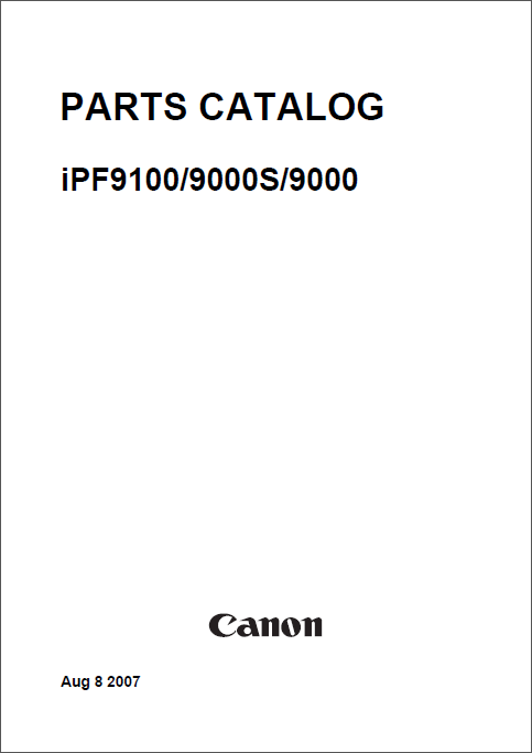 CANON iPF9100 iPF9000S iPF9000 Parts Catalog-1